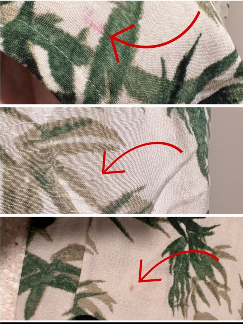 J. Jill Barley Palm Print Linen-Blend Wide Leg Crop Pants Beige GreenLeaf SP NWT - Picture 12 of 16